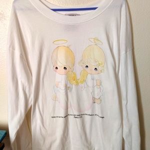 2x long sleeve white precious moments shirt